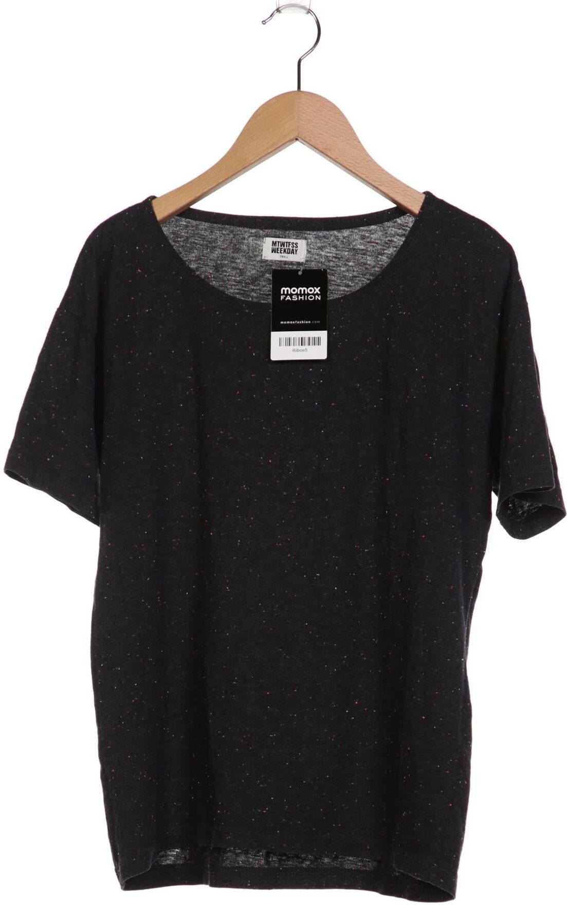 Weekday Damen T-Shirt, Grau, Gr. S, Baumwolle / Synthetik - Second Hand