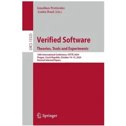 Verified Software. Theories, Tools and Experiments, Fachbücher von Jonathan Protzenko, Azalea Raad