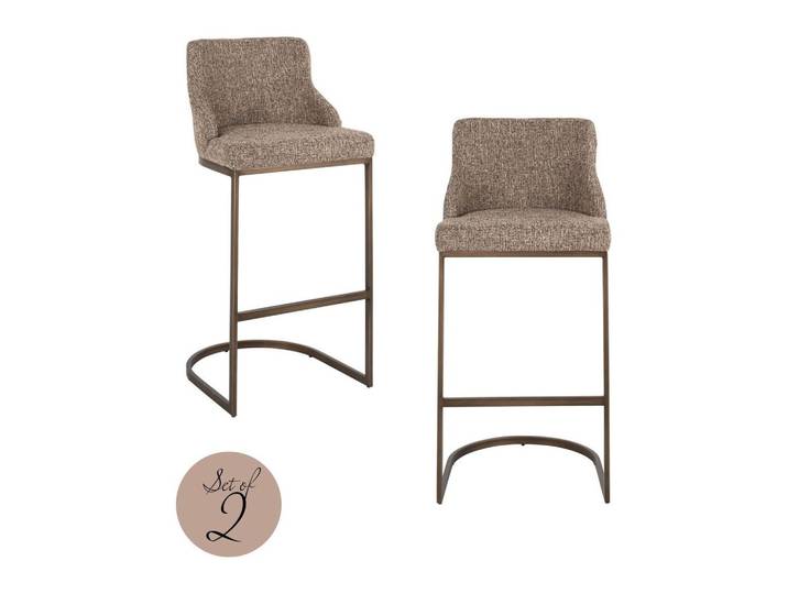 Barhocker Bolton Brown Tweed im 2er-Set – Richmond Design