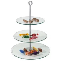 Contacto Glas-Etagere, 3-stufig