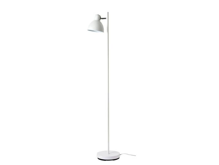 Lampadaire en métal blanc mat et chrome