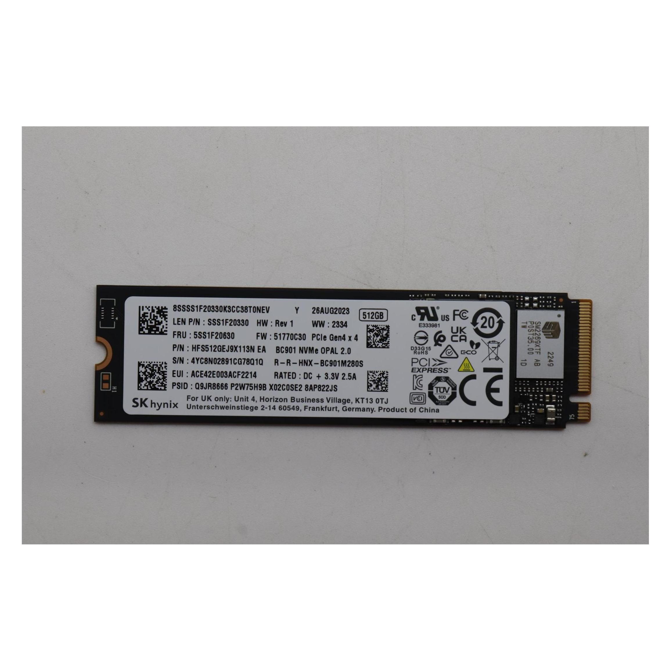 Lenovo Ssd (512 GB, M.2 2280) (5SS1F20630)