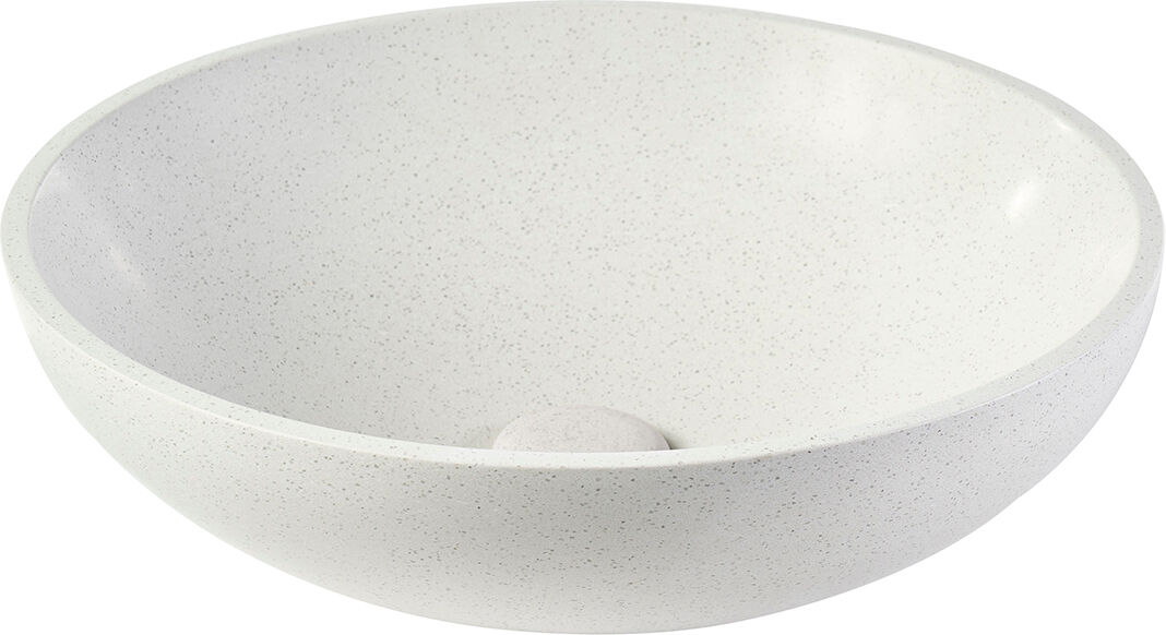 Miliboo Vasque ronde en terrazzo gris D40 cm LAORA