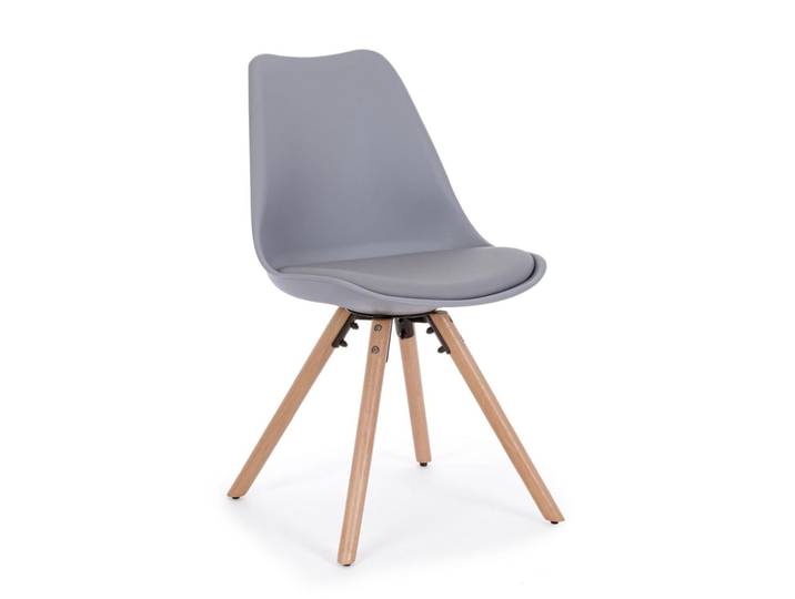 Set 2 chaises hêtre grises