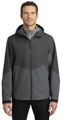 Port Authority J406 Tech Rain Jacket in Storm Grey/Shadow Grey size 2XL   Polyester