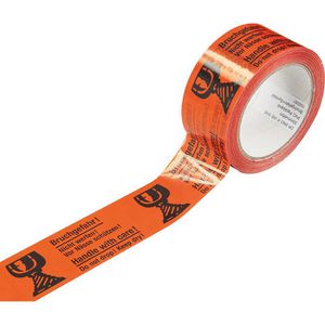 Supra Packband PVC, Bruchgefahr, 50mm x 66m, leise abrollbar