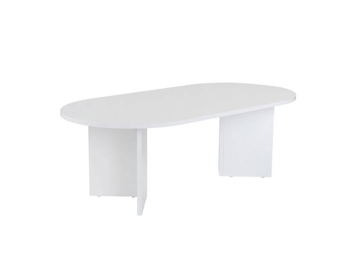 AZOS - Table basse ovale blanche 119x60cm