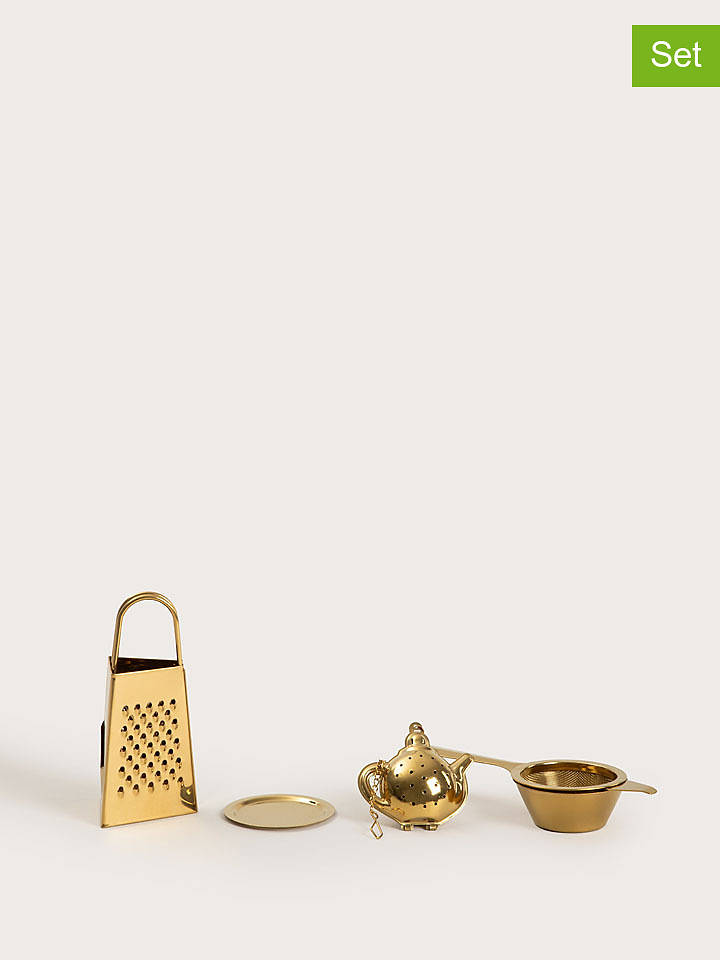 Homla 3tlg. Tee-Set in Gold - onesize