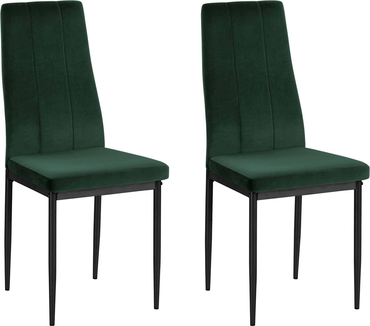 Kelly Eetkamerstoel - Set van 2 - Groen Fluweel