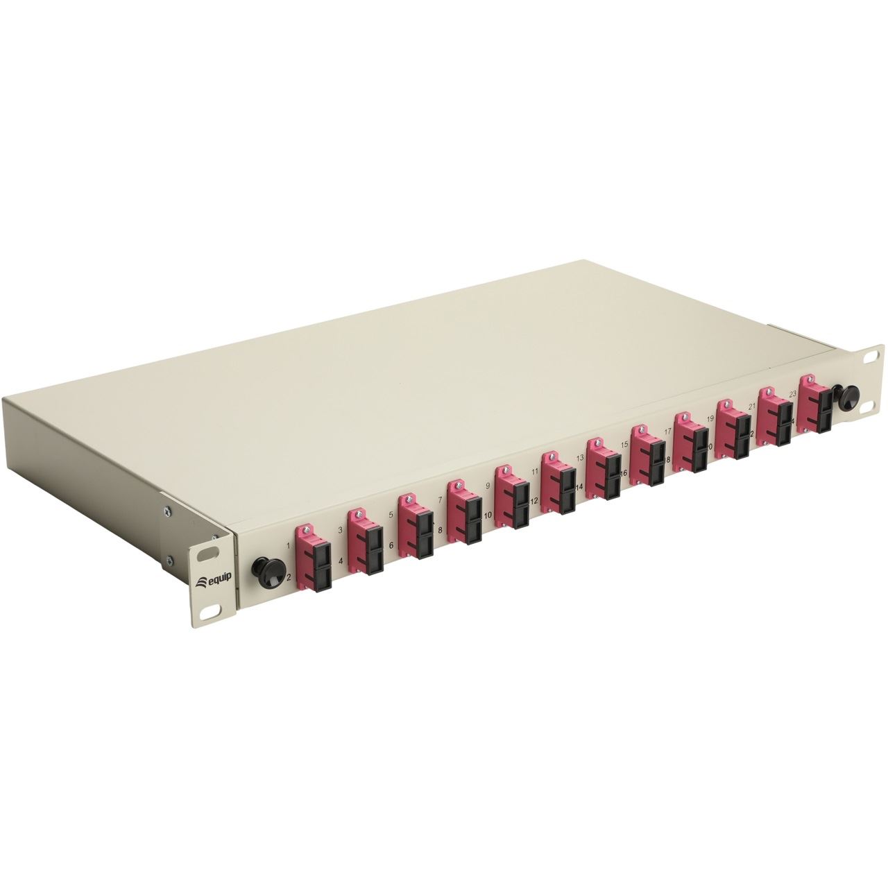 Equip LWL-Spleißkasten 12-Port SC-Duplex OM4 1U komplett gr