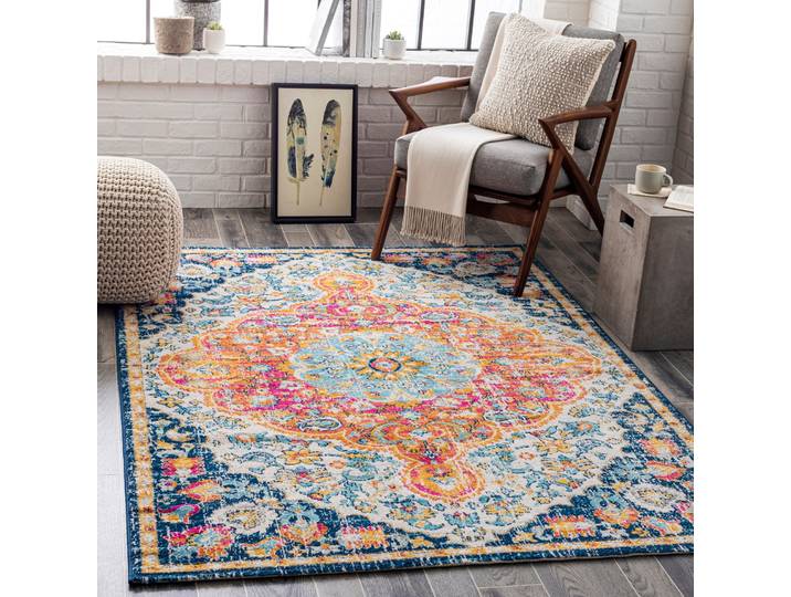 Teppich LIVABLISS DUNDEE , bunt (orange), B:200cm H:10mm L:275cm, Polypropylen, Teppiche, Teppich