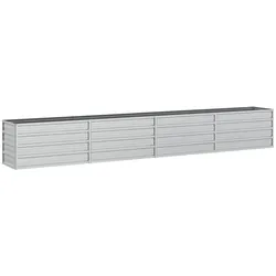 vidaXL Garten-Hochbeet 320x40x45 cm Verzinkter Stahl Silber