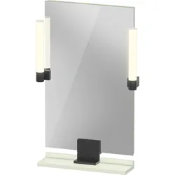 Duravit Sivida Spiegel, Diamantschwarz Matt, 450x36x650mm, Aufsatzleuchte, Sensorschalter, Netzanschluss, SV74200BDHH0000, Farbe: Blassgrün matt