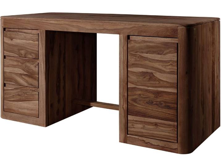 MASSIVMOEBEL24 Bureau 150x75 Palissandre teinté Smoked cherry TORONTO #148