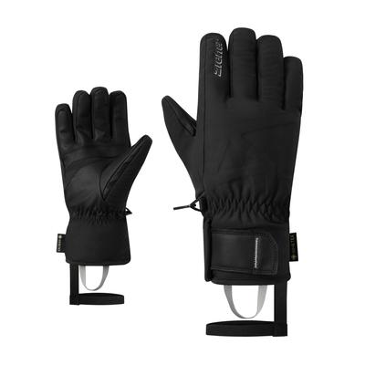 Skihandschuhe ZIENER "GUULSI-Z GORE-TEX + GORE‑TEX plus warm", Herren, Gr. 8, schwarz, Materialmix, Handschuhe, wasserdicht, winddicht, atmungsaktiv, extra warm