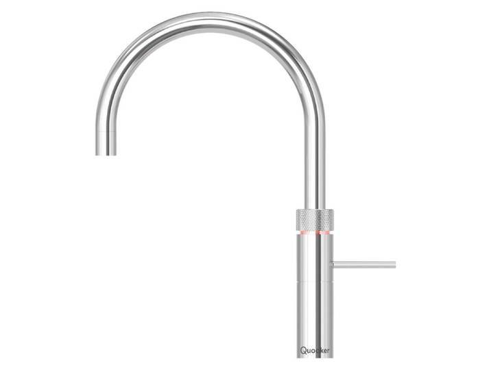 Quooker Küchenarmatur Fusion Round, Chrom, Metall, 4x36.6x25.1 cm, flexible Anschlussschläuche, Trinkwassersystem, Keramikkartusche, schwenkbarer Auslauf, für kochendes Wasser geeignet, Sprudelwasser geeignet, Küchen, Küchenausstattung, Küchenarmaturen
