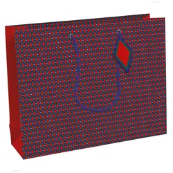 Clairefontaine 6x Geometrisch Excellia, Geschenktasche Shopping 37,3x11 ,8x27,5 cm - Rot 32481-6C