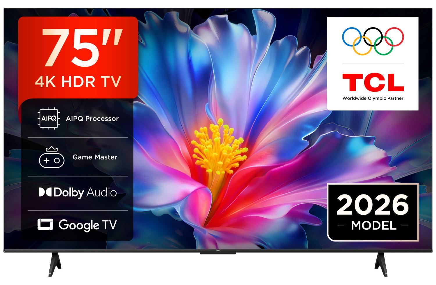 TCL P6L 75P6L, 190,5 cm (75"), 3840 x 2160 Pixel, QLED, Smart-TV, WLAN, Schwarz