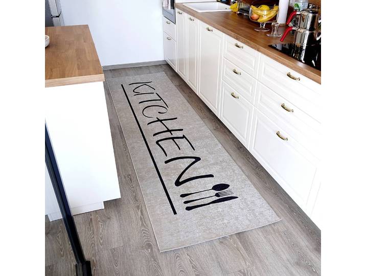 Küchenläufer Kitchen 80 x 0 x 300cm Beige