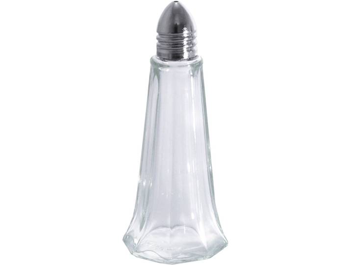 Salzstreuer Therese Silber/Transparent Edelstahl/Glas H 12 cm
