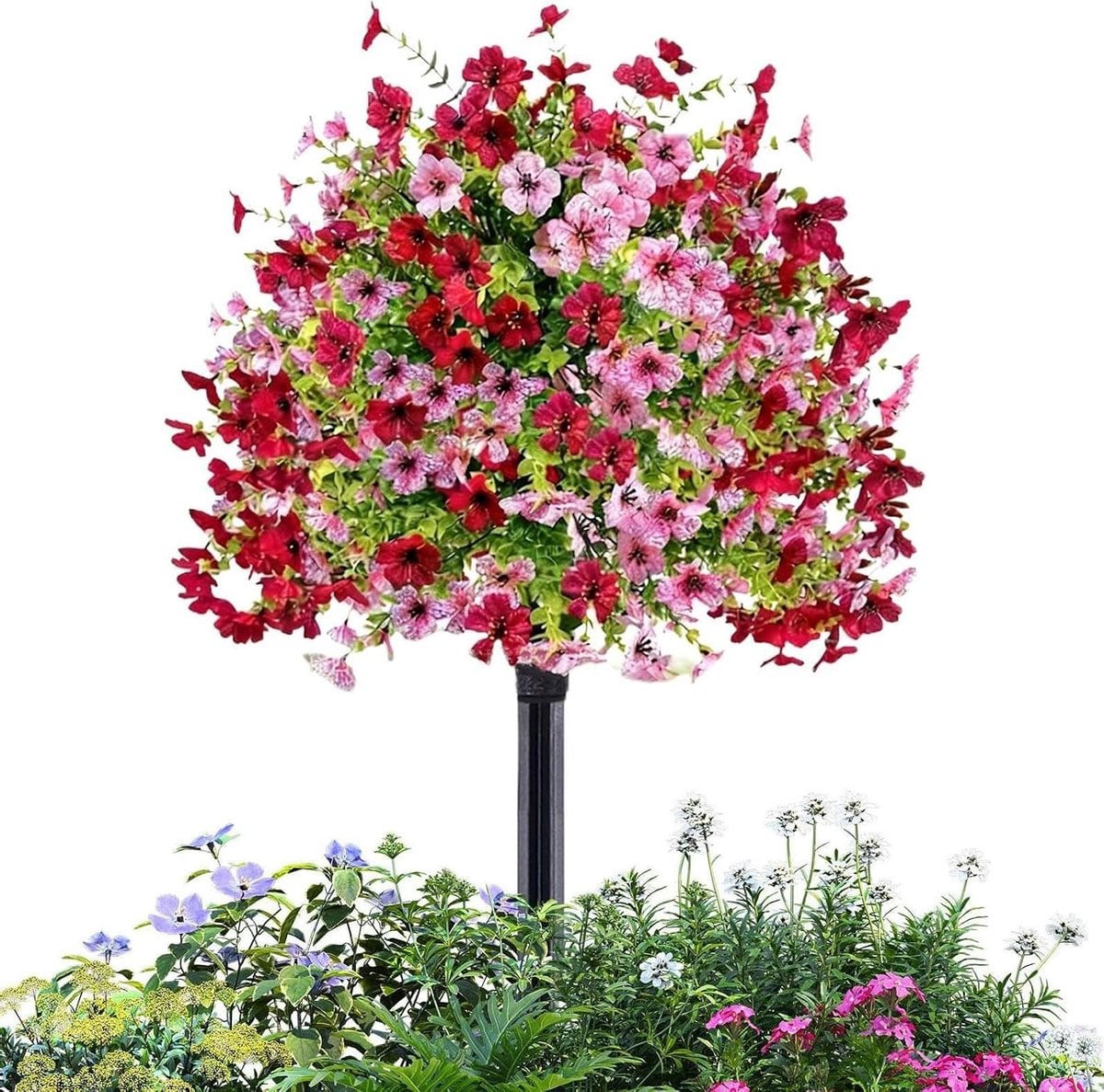 Kunstbloemen Petunia Paars - Realistische Nepbloemen voor Buiten Decoratie - 45 cm