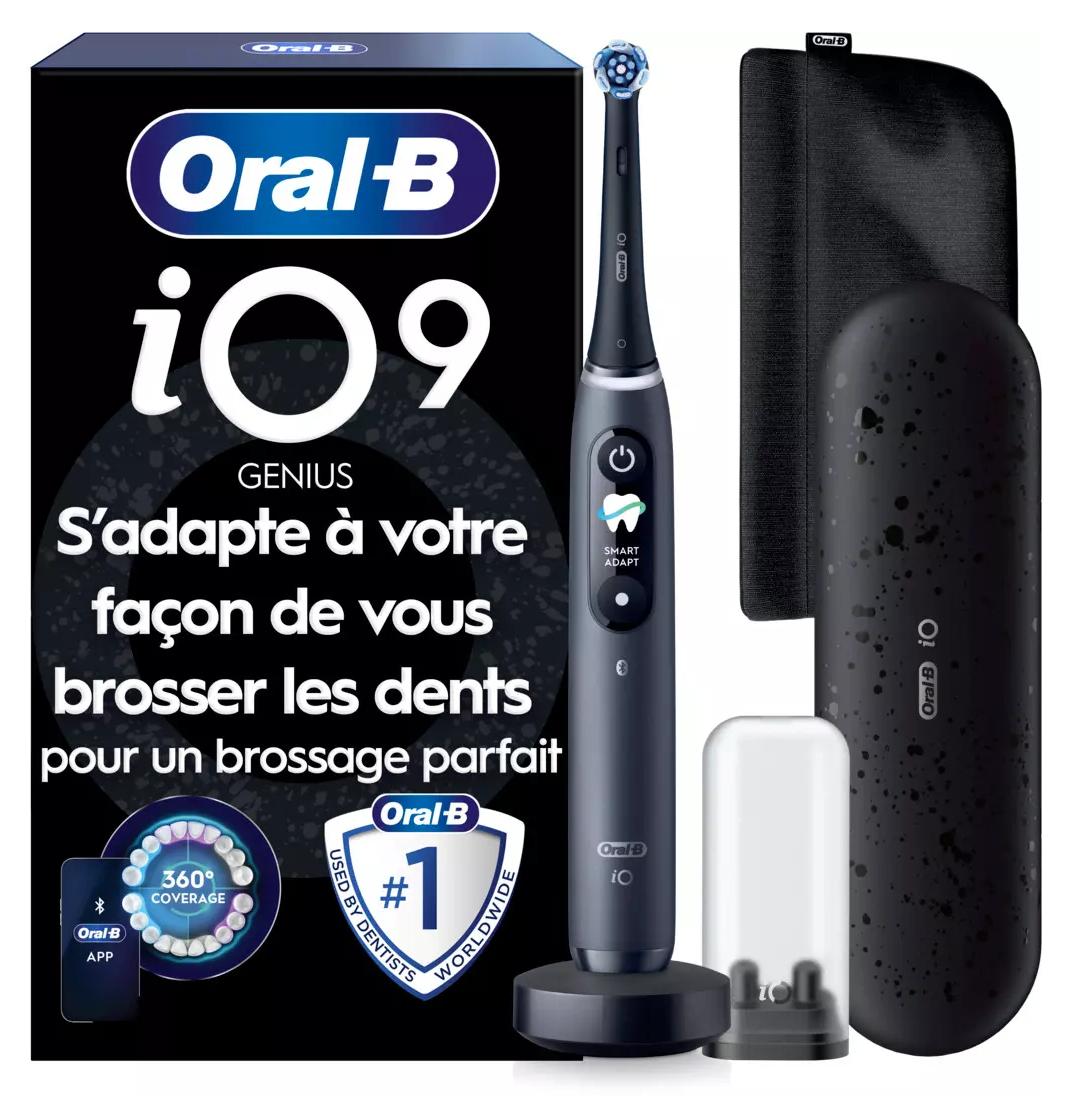 Elektrische Zahnbürste Oral-b iO9, Schwarz, mit magnetischer Technologie, 7 Modi, und intelligentem Ladeetui - Oral-b