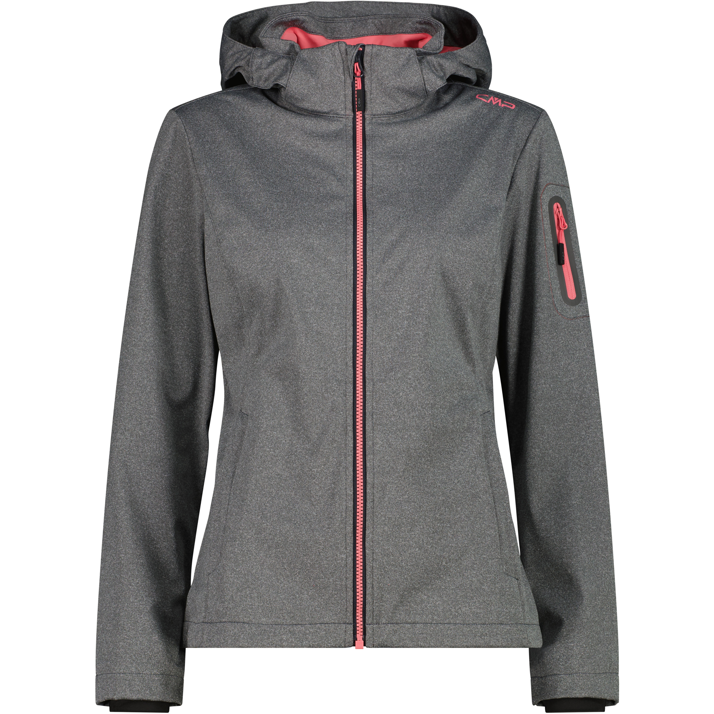 CMP Light Melange Softshell Damen Softshelljacke grau Größe XL Trekking Wasserabweisend Wasserabweisend