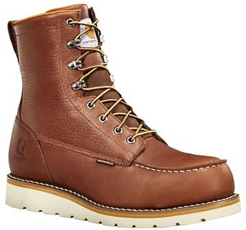 "Carhartt 8"" Waterproof Moc Steel Toe Wedge Boot - Mens 10.5 Brown Boot Medium"