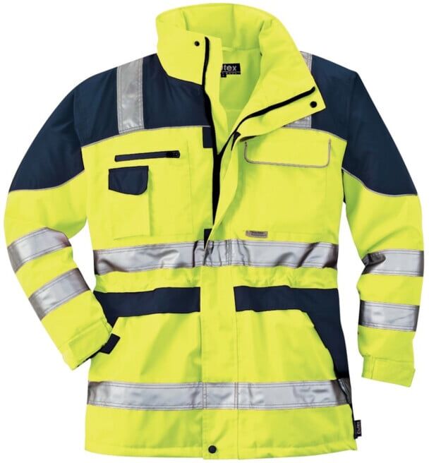 SCHEIBLER Parka de signalisation, T. XL, jaune/bleu