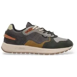 Colmar für Herren. LOGAN-E Graue Leder-Sneaker Logan Effect (41), Wohnung, Schnürsenkel, Lässig
