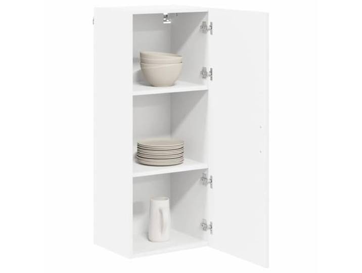 KTHLBRH Küchenschrank weiß 40 x 31 x 100 cm Holz mehrschichtig 1 Tür 3 Ablagen innen, großer Stauraum, Montage erforderlich, für Küchenutensilien