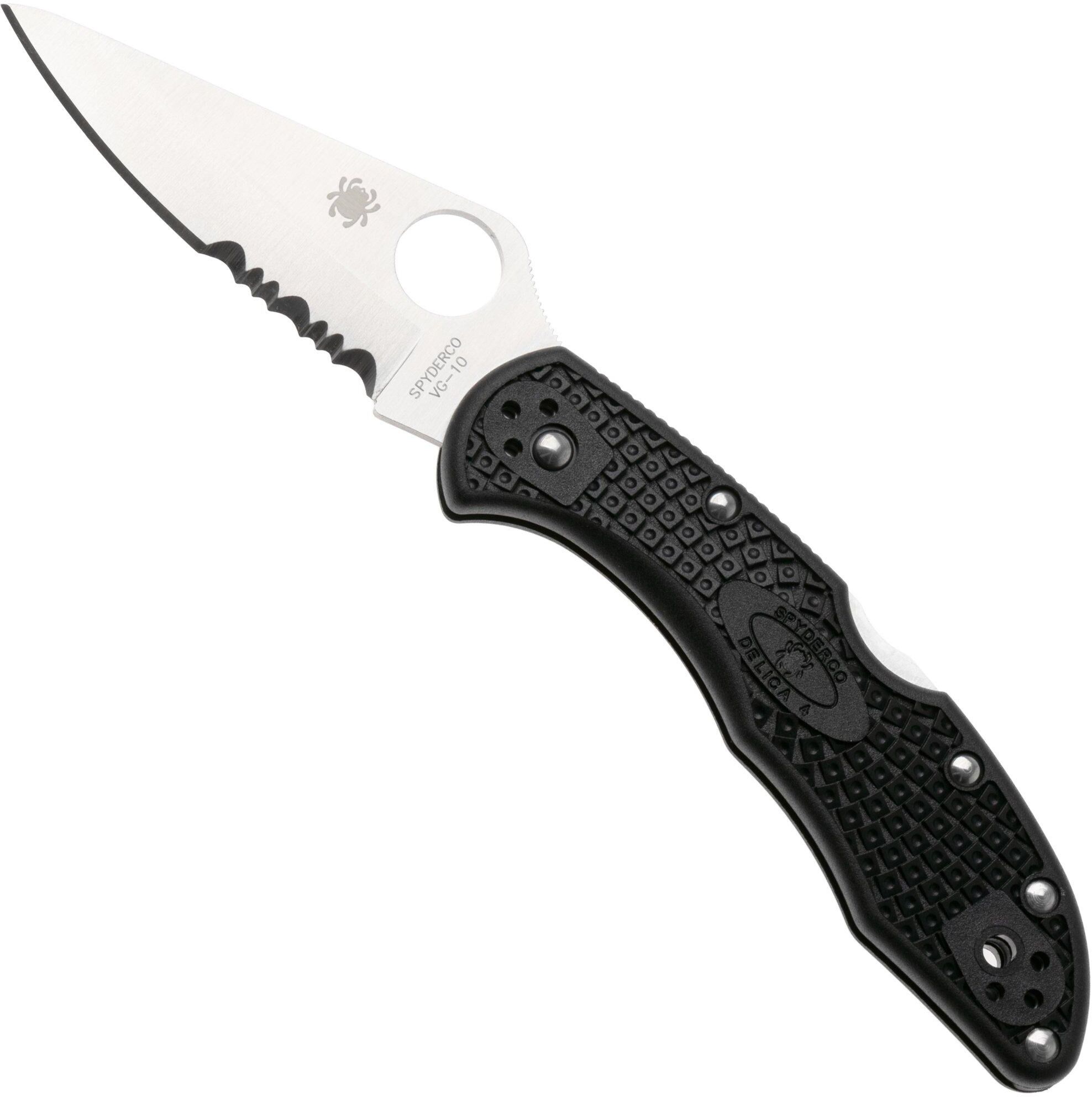 Spyderco Delica 4 C11PSBK coltello da tasca parzialmente seghettato