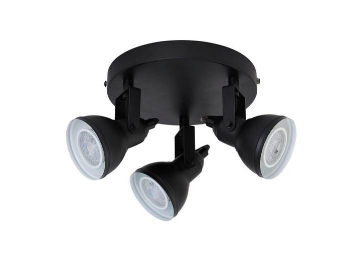Deckenstrahler Focus, Schwarz, Metall, 30x17x30 cm, Lampen & Leuchten, Innenbeleuchtung, Spots & Strahler, Deckenspots