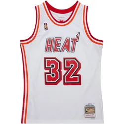 Mitchell & Ness, Herren, Sportshirt, Swingman Mesh Jersey Miami Heat 2007 Shaquille O'Neal - L (L), Weiss