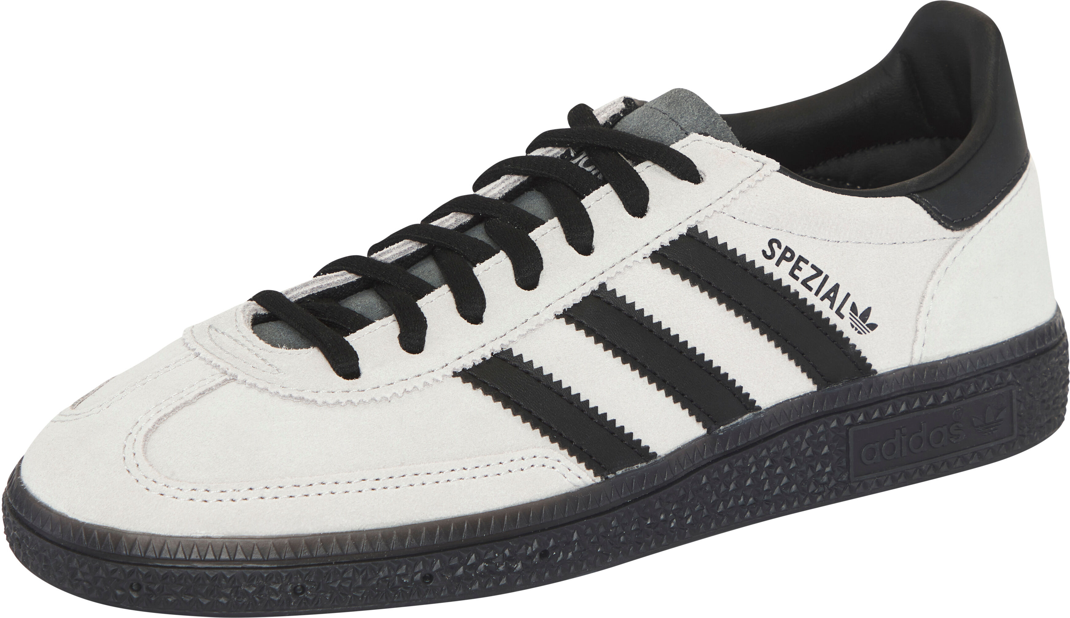 Sneaker ADIDAS PERFORMANCE "HANDBALL SPEZIAL", Herren, Gr. 47, schwarz-weiss (gretwo, carbo, club america), Leder, Schuhe Sneaker, AS Roma gretwo, carbo, club america 47