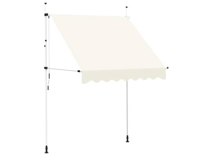 vidaXL Luifel handmatig uittrekbaar 200 cm crème