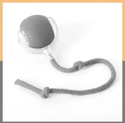 Multisell Products Hub Interactive Pet Toy Rechargeable Ball For Dogs & Cats Electric Rolling Tail Ball With Automatic Movement gray