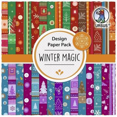 URSUS Spezialpapiere Design Paper Pack Winter Magic, 30 Blatt