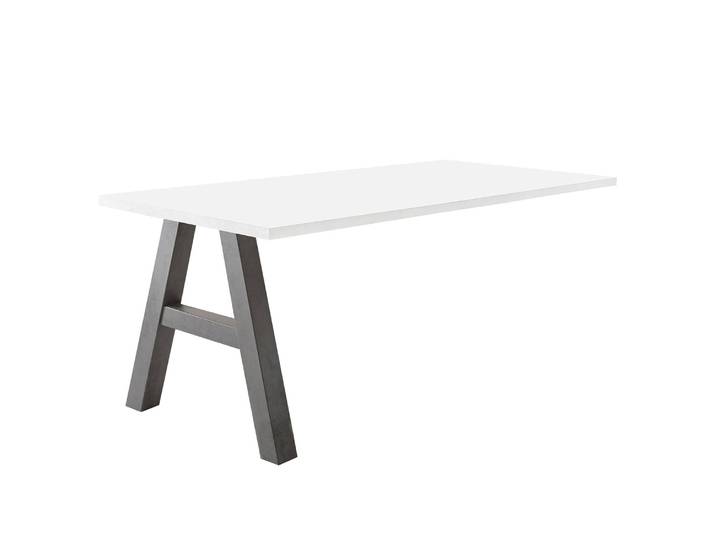 Retour de bureau l 120cm Blanc/Anthracite/Blanc