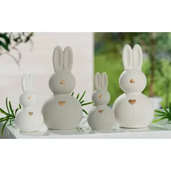 Dekofigur Hase Liebre Keramik grau 13,5cm