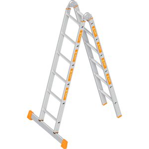 Layher Gelenkleiter Topic 1056, Länge 3,6m, mit 2 x 6 Sprossen