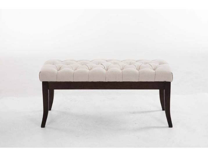 TPFLiving Sitzbank Romeo Stoff antik-dunkel 100 - creme Stück