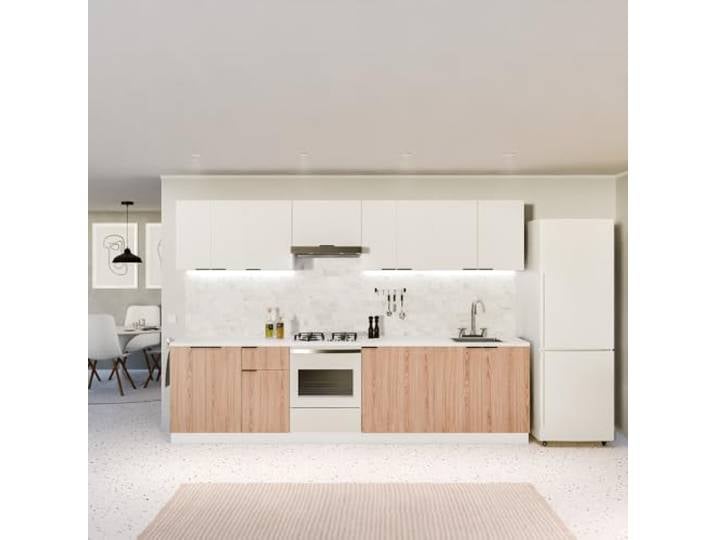 blumfeldt Herdumbauschrank - Moderner Backofenschrank Mit 30 mm MDF-Arbeitsplatte, Verstellbaren ABS-Füßen, Melaminbeschichteter Oberfläche, Aluminiumgriffen, Nachhaltige Materialien