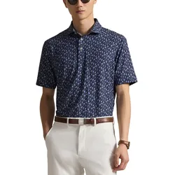 RALPH LAUREN Polo Lightweight Airflow Print, navy/blau