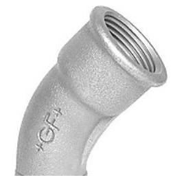 Georg Fischer Bøjning 45gr G. 1/2 - Muffe-Nippel (770040204)