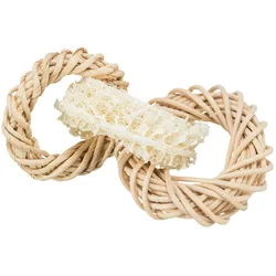 4x Trixie Luffaring Met Rotan-En Maïsblad Ring Naturel, Kleintierstalleinrichtung