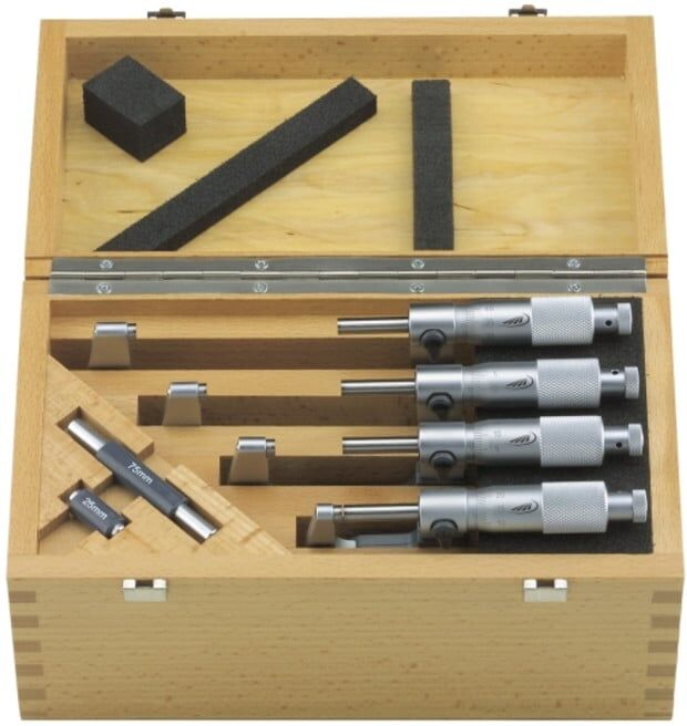 Kit de micromètres extérieurs Helios Preisser 100-200 mm ; Helios-Preisser (0806542)