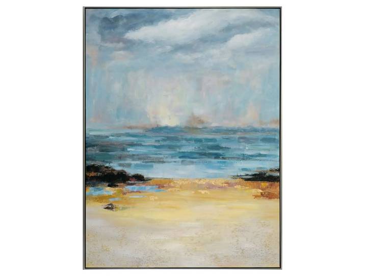 Bild mit Rahmen Abstrakter Sonnenuntergang am Strand image LAND