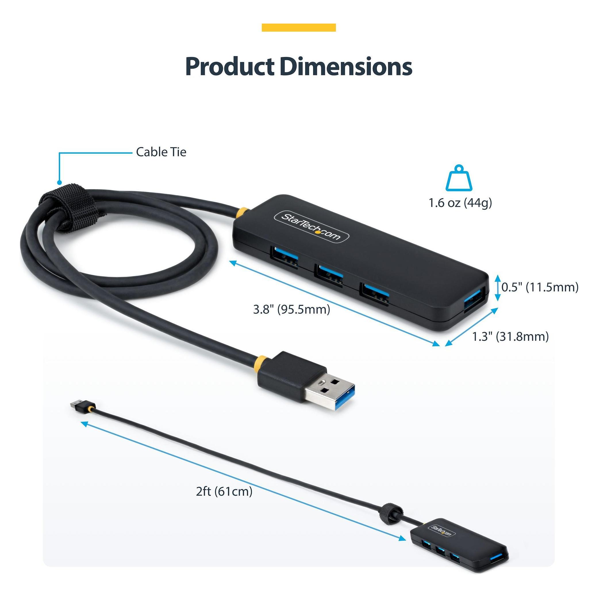 StarTech 4-Port USB-A Hub 5gbps Powered Nms Ns Perp (USB-C, 4 Ports) (H5A4A-USB-HUB-2)