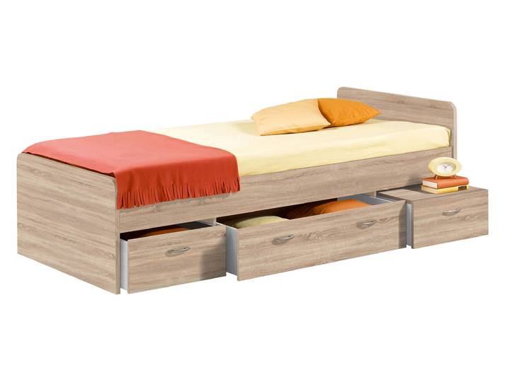 Jugendbett mit 2 Schubladen 90 x 200 cm Sonoma Eiche - BORO